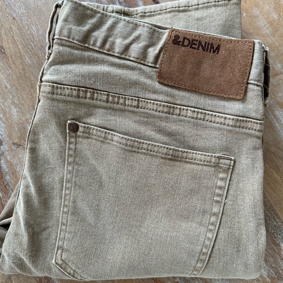 H&M Button Fly Khaki Colored Jeans - Picture 1 of 5